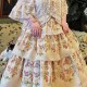 Surface Spell Blooming Roses Over A Porch High Waist Skirt(Pre-Order)